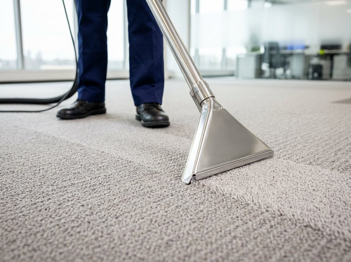 professional commercial carpet cleaning with hot-water extractor in Salem Virginia